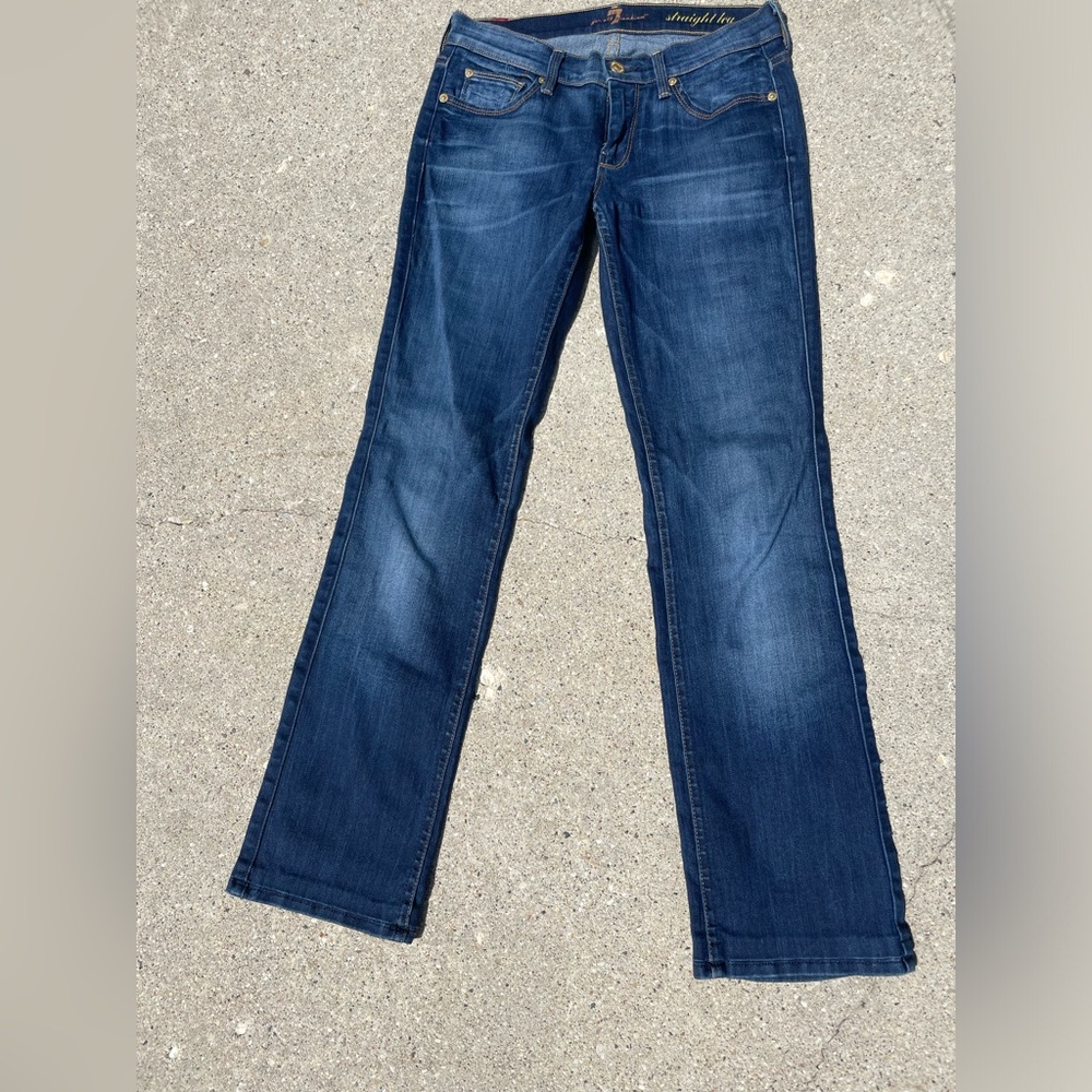 7 For All Mankind Straight Leg low rise Jeans